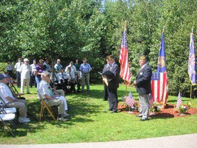 The ceremony in Deerfield Park was attended by dozens of people including many members of the Winsten Family.