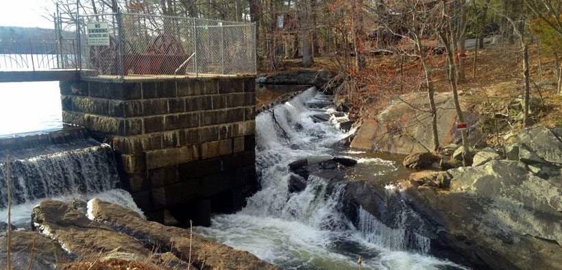 Georgiaville Town Beach, Dam and Gorge - Photo by Richard Mello